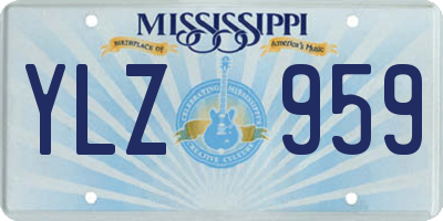 MS license plate YLZ959