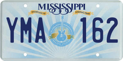 MS license plate YMA162