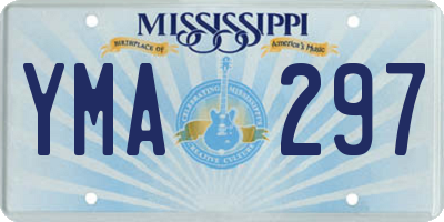 MS license plate YMA297