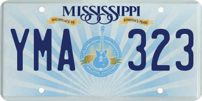 MS license plate YMA323