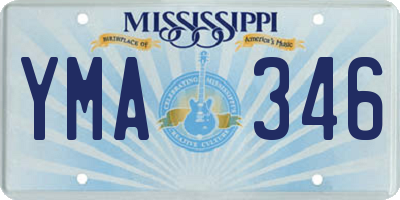 MS license plate YMA346
