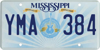 MS license plate YMA384