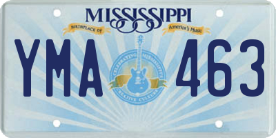 MS license plate YMA463