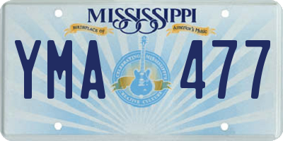 MS license plate YMA477