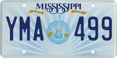 MS license plate YMA499