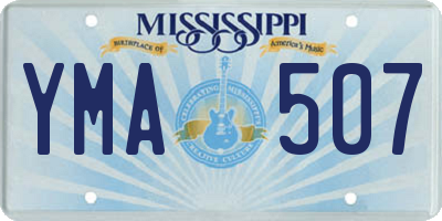 MS license plate YMA507