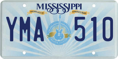 MS license plate YMA510