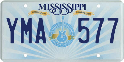 MS license plate YMA577
