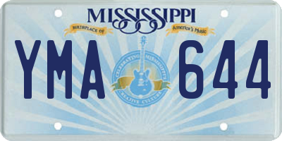 MS license plate YMA644