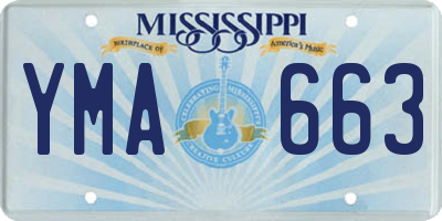 MS license plate YMA663