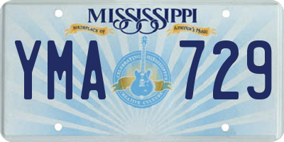 MS license plate YMA729