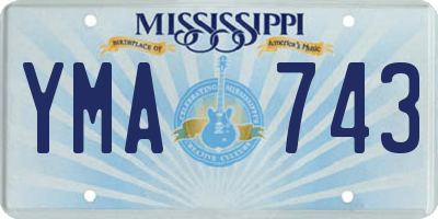 MS license plate YMA743