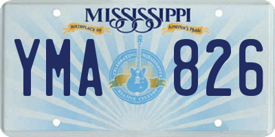 MS license plate YMA826