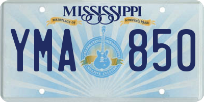 MS license plate YMA850