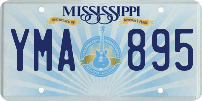MS license plate YMA895