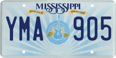 MS license plate YMA905