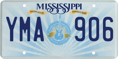MS license plate YMA906