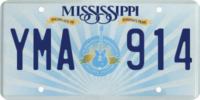 MS license plate YMA914