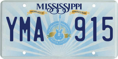 MS license plate YMA915