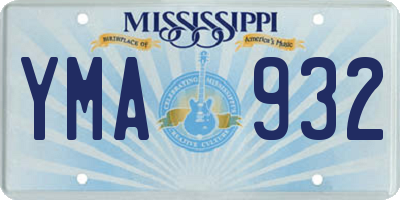 MS license plate YMA932