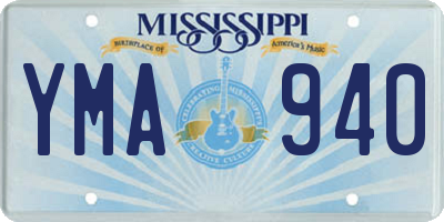 MS license plate YMA940