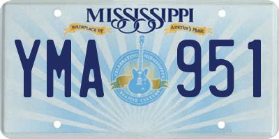 MS license plate YMA951