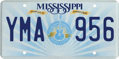 MS license plate YMA956
