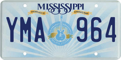 MS license plate YMA964