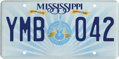 MS license plate YMB042