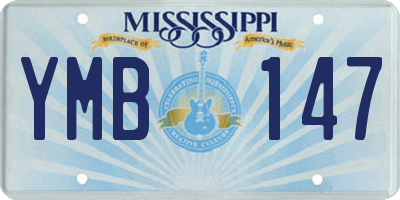 MS license plate YMB147