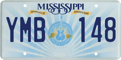 MS license plate YMB148