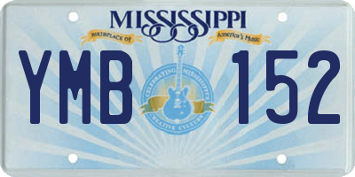 MS license plate YMB152