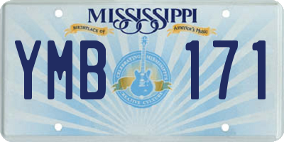 MS license plate YMB171