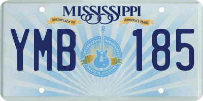 MS license plate YMB185