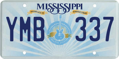 MS license plate YMB337