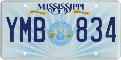 MS license plate YMB834