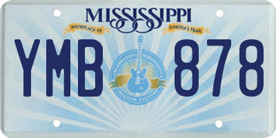 MS license plate YMB878
