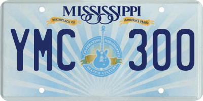 MS license plate YMC300