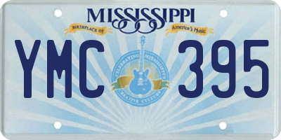 MS license plate YMC395