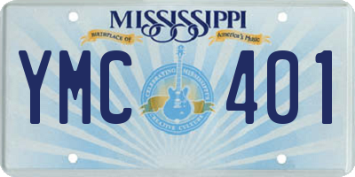 MS license plate YMC401