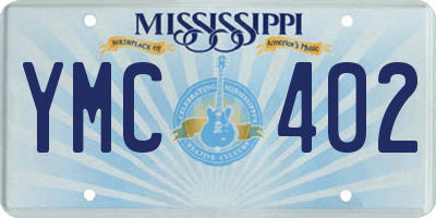 MS license plate YMC402