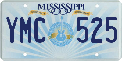 MS license plate YMC525