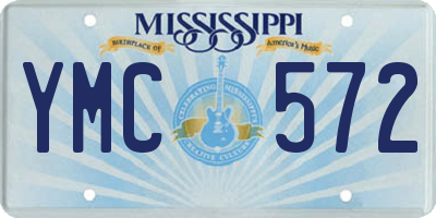 MS license plate YMC572