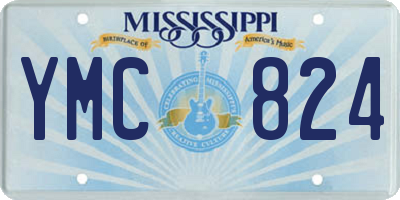 MS license plate YMC824