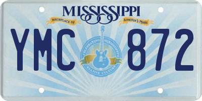 MS license plate YMC872