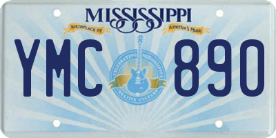 MS license plate YMC890