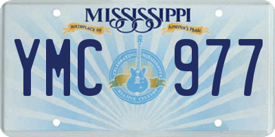 MS license plate YMC977