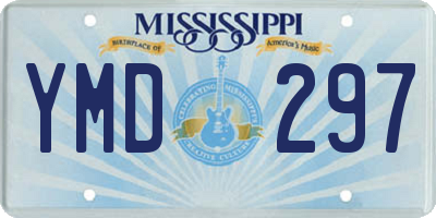 MS license plate YMD297