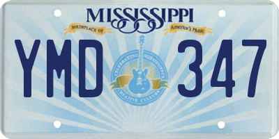 MS license plate YMD347