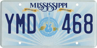 MS license plate YMD468